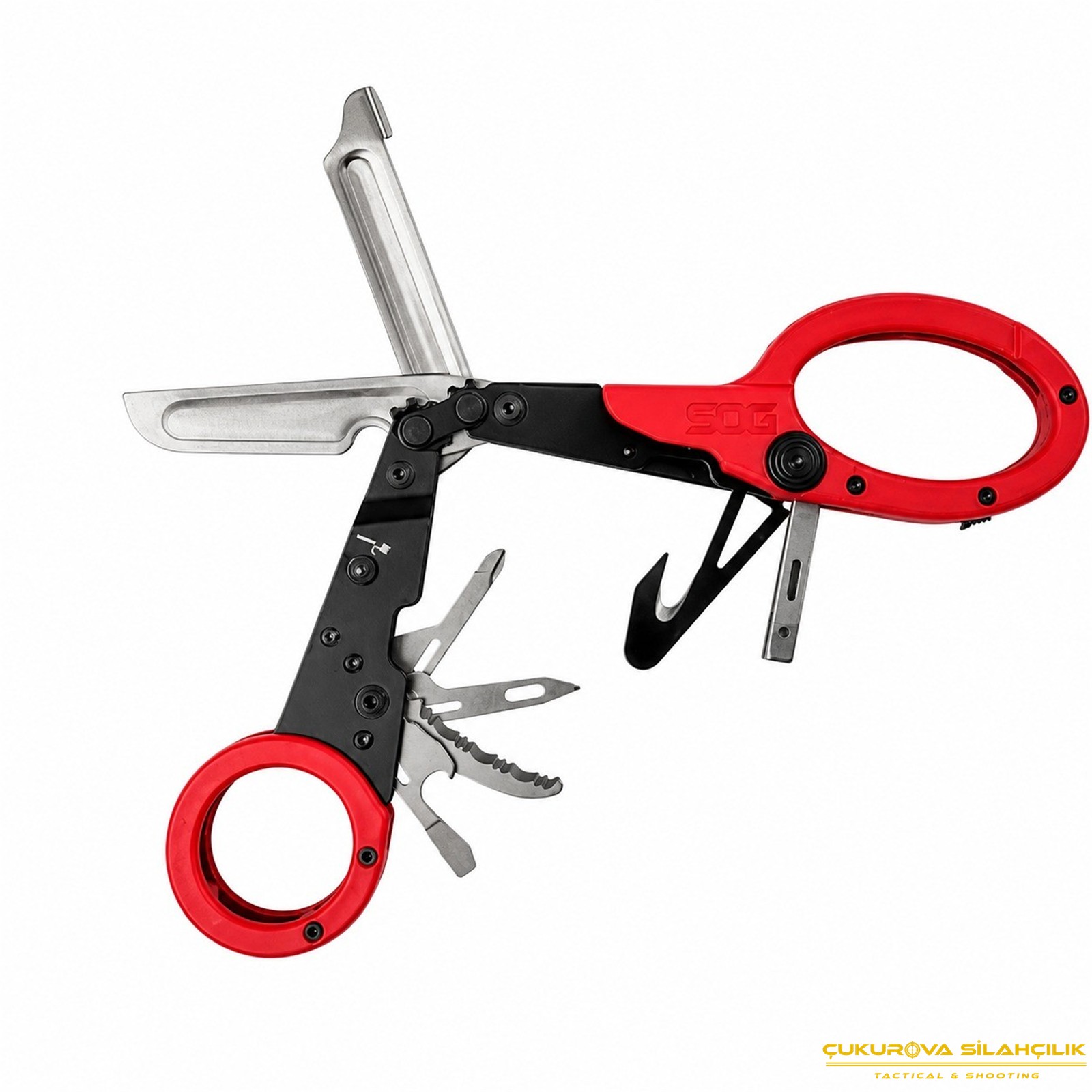 Sog Parashears Çok Amaçlı Kırmızı Makas