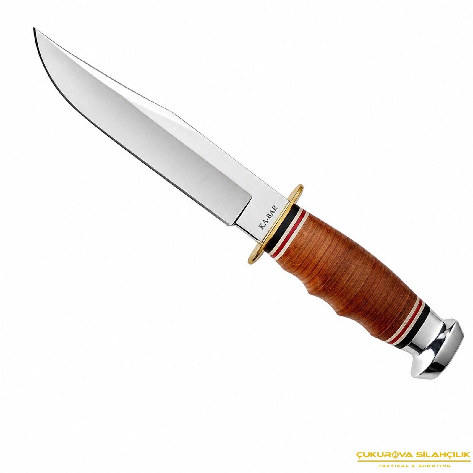 Ka-Bar Bowie Deri Kabzalı Av Bıçağı 30 Cm
