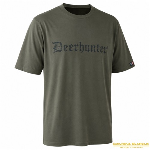 Deerhunter 378 DH Logo Yeşil Kısa Kollu T-Shirt
