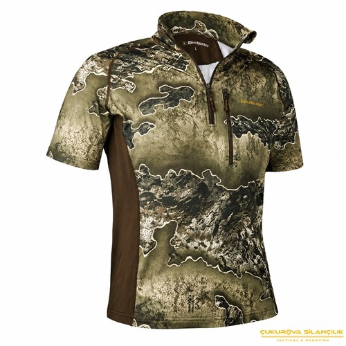 Deerhunter Yaka Fermarlı Kısa Kollu Realtree T-Shirt