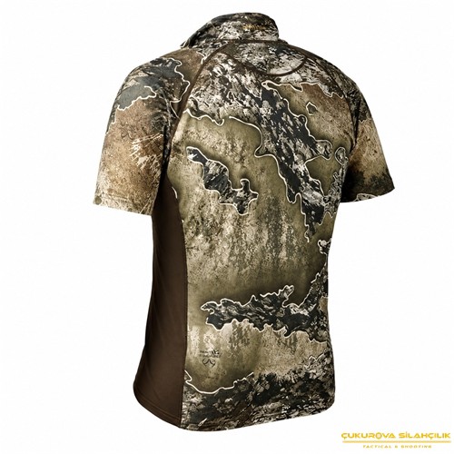 Deerhunter Yaka Fermarlı Kısa Kollu Realtree T-Shirt