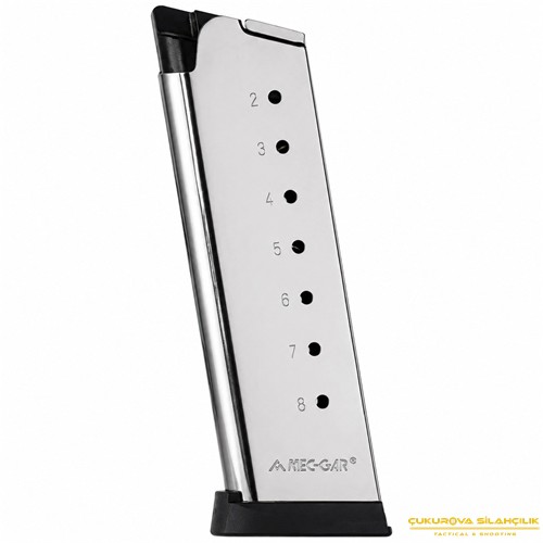 Mec-Gar Colt 45 8 Rnd. Inox Tabanca Şarjörü