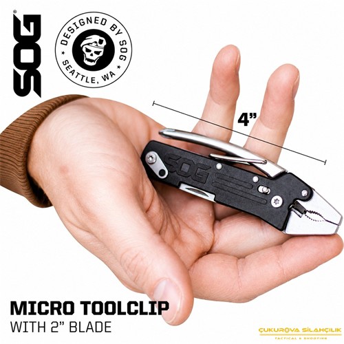 Sog TC1001 Micro Toolclip Siyah Çok Amaçlı Pense