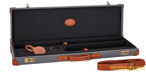 Browning Oryx Gri Deri Desen Tüfek Çantası