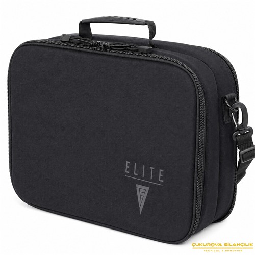 Elite Dört Tabanca Kapasiteli Siyah Poligon Çantası 38 x 28 x 13 Cm