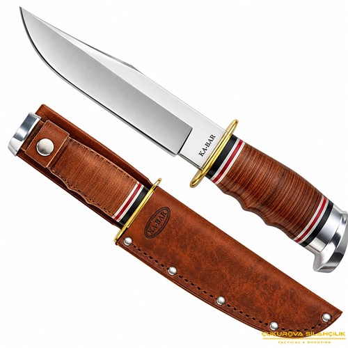 Ka-Bar Bowie Deri Kabzalı Av Bıçağı 30 Cm