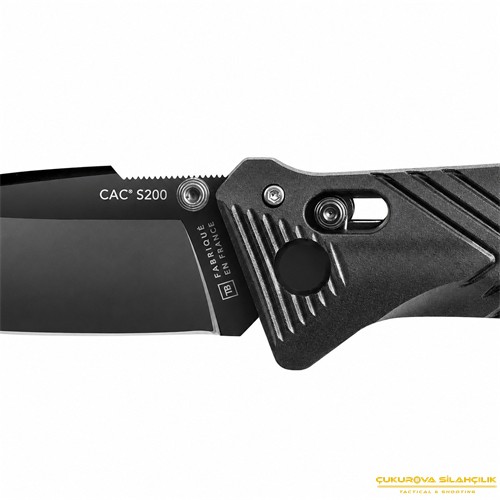 TB Outdoor CAC PA6 Saplı Tirbüşonlu Plain Edge Çakı Siyah