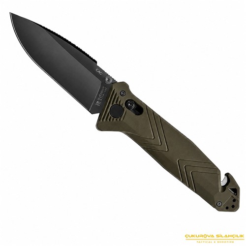 TB Outdoor CAC PA6 Saplı Tirbüşonlu Plain Edge Çakı Yeşil
