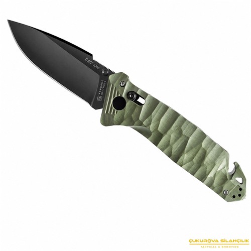 TB Outdoor CAC S200 G10 Saplı Plain Edge Çakı Haki