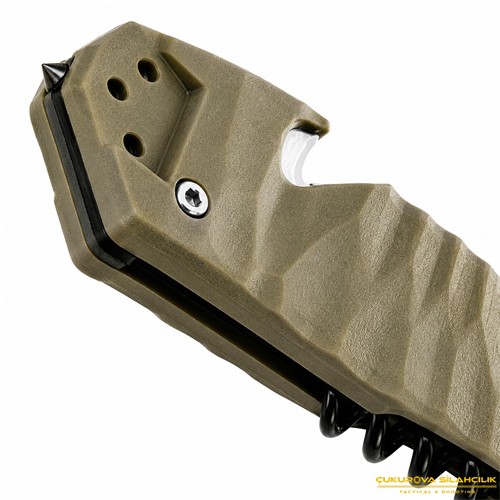 TB Outdoor CAC S200 PA6 Saplı Plain Edge Çakı Haki