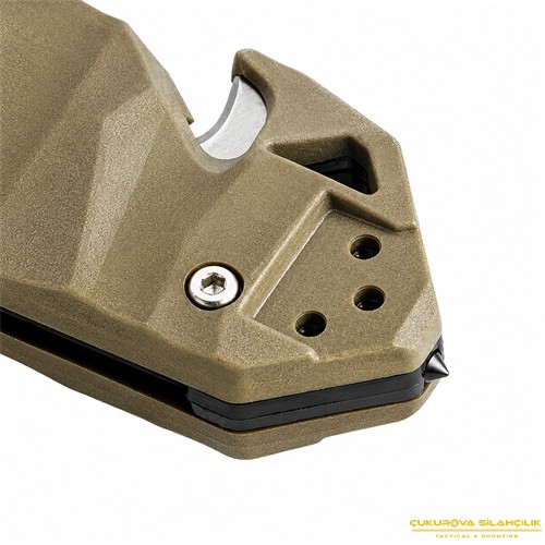 TB Outdoor CAC S200 PA6 Saplı Tirbüşonlu Serrated Çakı Haki