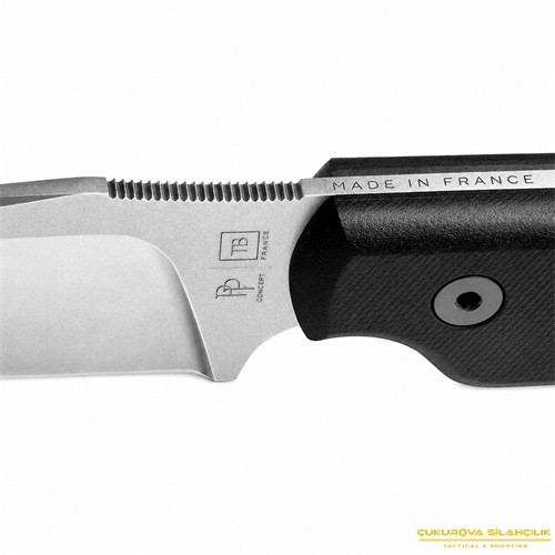 TB Outdoor Commandeur Düz G10 Saplı Plain Edge Bıçak Siyah