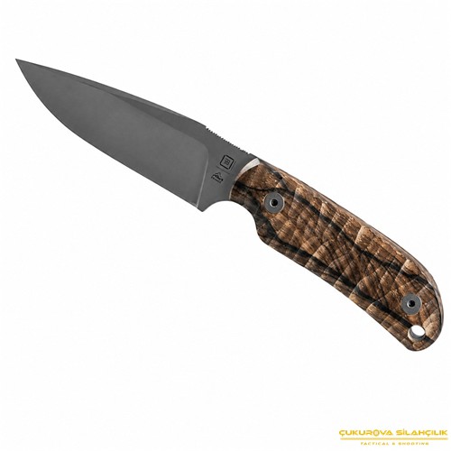 TB Outdoor Commendeur Ziricote Ahşap Saplı Plain Edge Bıçak Koyu Kahve