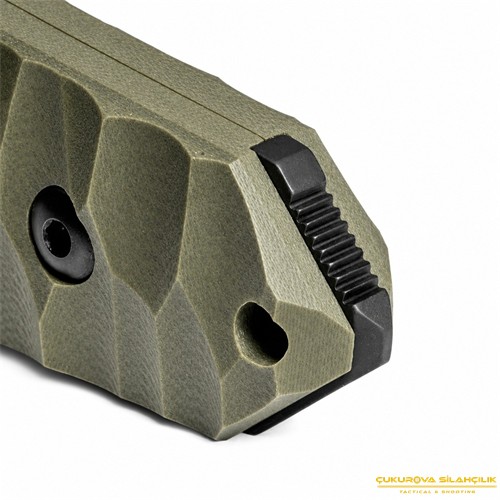 TB Outdoor Maraudeur G10 Saplı Serrated Bıçak Haki
