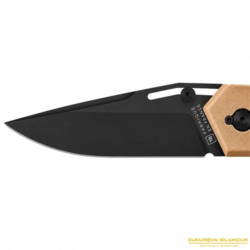 TB Outdoor Unboxer EDC Katlanabilir Siyah Bıçak Kahverengi
