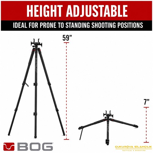 Bog Death Grip Aluminum Tripod 7'' - 59''