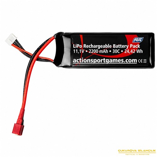 ASG 11.1 V 2200 mAH Li-Po Stick 30C T-Plug Lipo Pil