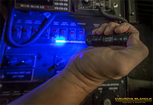 SureFire Aviator Dual-Output Multi-Spectrum LED Flashlight Blue