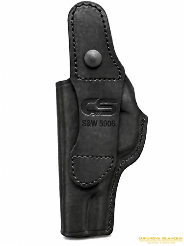 CS Maşalı Belt S&W 5906 Tabanca Kılıfı Siyah