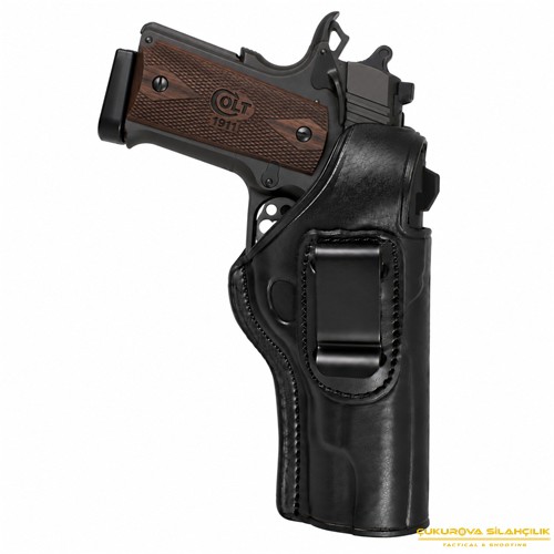 CS Maşalı Belt Colt 1911 Tabanca Kılıfı Siyah